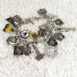 VTG MONET | Sterling Silver "ABWA" 1970s Charm Bracelet | Jewelry